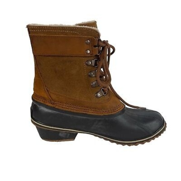 Sorel Winter Fancy Lace II Boot Water Proof Rubber Leather Women Size 6.5‎ - Picture 5 of 16